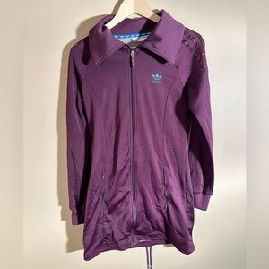 Rare Adidas Sample Long Track Jacket - S/M - P2P 20”, Pit to Hem 26”